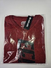 Ecko Unltd Men’s V-Neck Vertical Logo Red Marled T-Shirt Sizes S, M, L, XL NWT