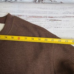 Duluth Trading Co Burly Thermal Henley Shirt Brown Sherpa Lined 2XL 73258 Mens