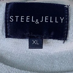 Steel & Jelly Mens XL Light Blue Travel Graphic Short Sleeve Crew Neck Tee *Flaw