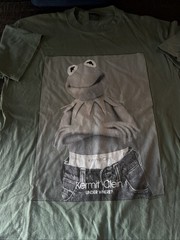 Vintage 90’s Kermit the Frog Kermit Clein T-shirt Muppets Calvin Klein Size XL *