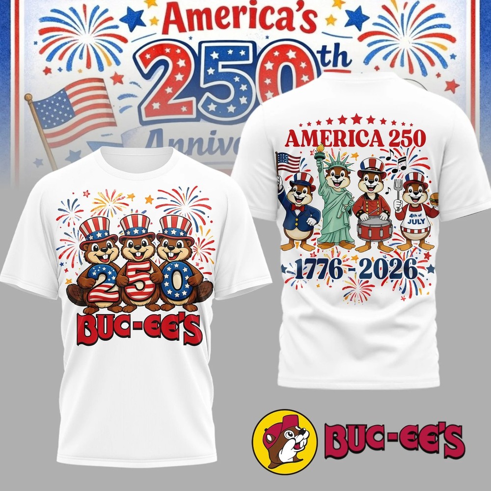 Buc-ee’s America 250th Anniversary Shirt 1776-2026 July 4th USA Beaver Tee