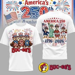 Buc-ee’s America 250th Anniversary Shirt 1776-2026 July 4th USA Beaver Tee