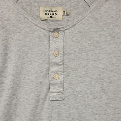 THE NORMAL BRAND SAINT LOUIS MEN’S SHIRT GRAY SIZE 2XL XXL PULLOVER HENLEY LOGO