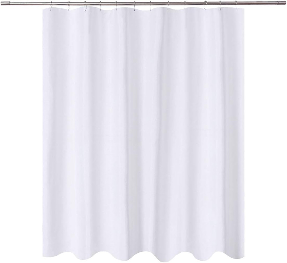 Short Fabric Shower Curtain Liner 72 X 65 Shorter Length, Hotel Quality, Washabl