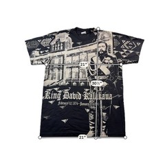 King David Kalakaua Last King of Hawaii Shaka Active T-Shirt Mens Large Black