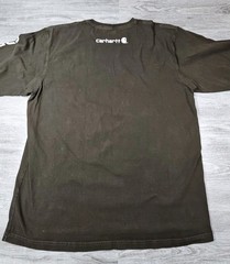 Carhartt Men Shirt X Large TALL Brown Sleeve Logo K231 Long Sleeve Pocket Shirt