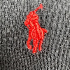 Polo Ralph Lauren V-Neck T-Shirt Mens L Black Red Pony Logo Classic Fit Cotton