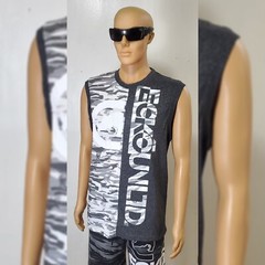 ECKO UNLTD TANK TOP MEN’S REGULAR FIT SLEEVELESS CREW NECK SIZE M BLACK MARLED