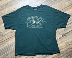 Vintage Polo Ralph Lauren Sportsman Duck Hunting T Shirt XL USA Made 90s Green