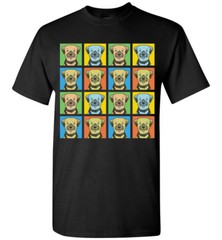 Border Terrier Cartoon Pop-Art T-Shirt – Men Women Youth Tank Short Long Sleeve
