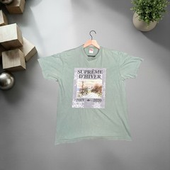 Supreme D’Hiver 2019 2020 Winter Graphic Tee Sage Green Large Streetwear Shirt