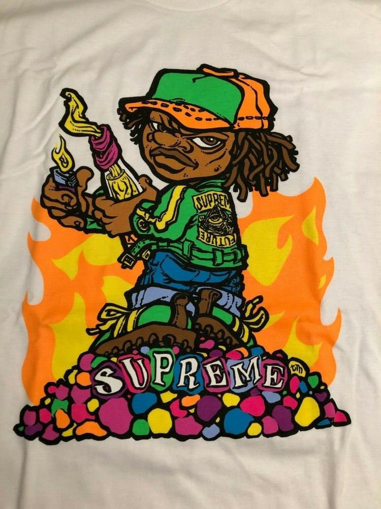 SS19 SUPREME MOLOTOV KID T-SHIRT WHITE SIZE EXTRA LARGE XL TEE TSHIRT