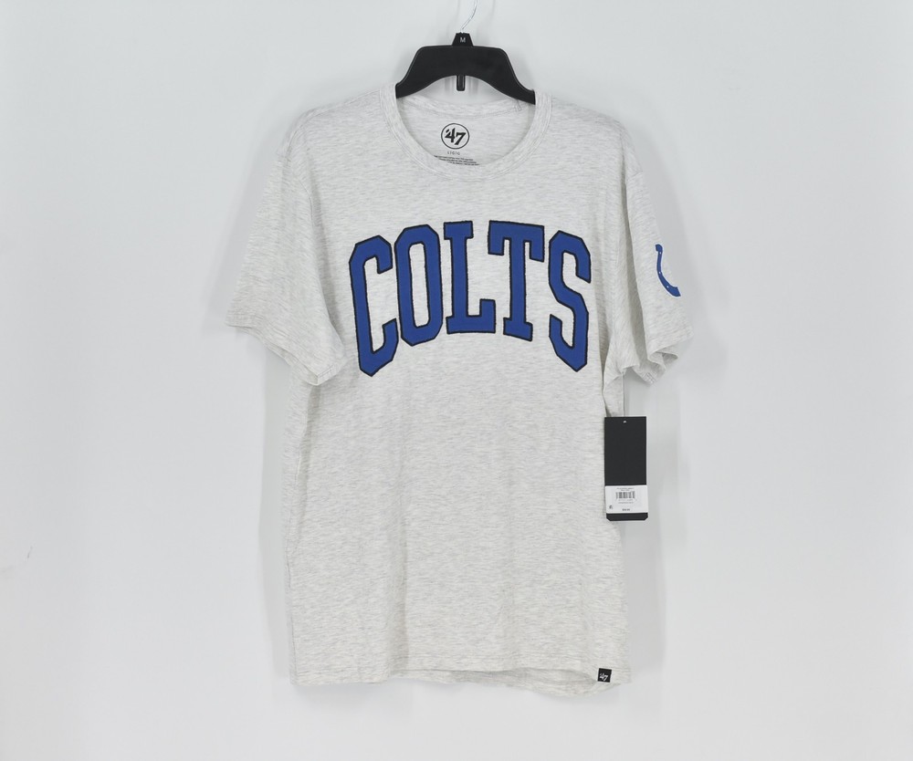 Men’s ’47 Indianapolis Colts Clubhouse Short Sleeve T-Shirt In Grey Size Large