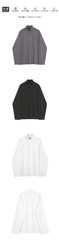 Mens Bottoming Long Sleeved Tee Thin T-Shirt Half Turtleneck Loose Crewneck Tops