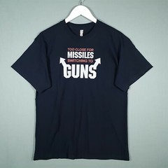 Alstyle Apparel & Active Navy T-Shirt Heavyweight Print Mens Size L