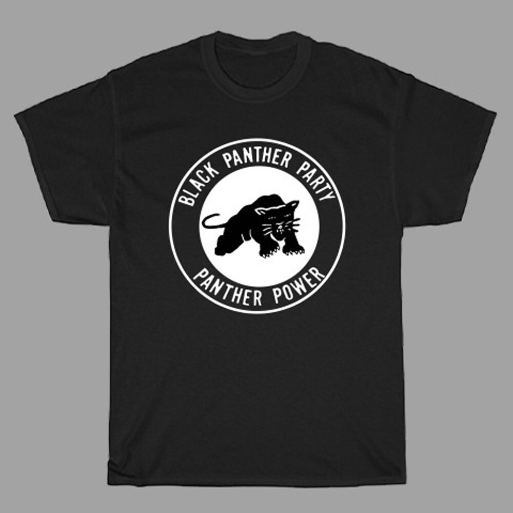Black Panther Party Men’s Black T-Shirt Size S to 5XL