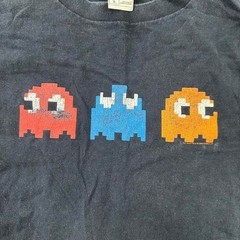 Vintage 2000’s Fruit of the Loom black Pac-Man tee on heavy cotton Sz XL