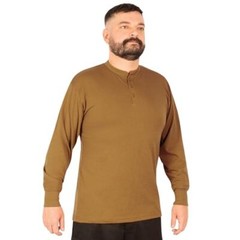 Rothco Brown Long Sleeve Henley T-Shirt 21030 – S