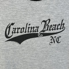 Vintage Carolina Beach NC Sleeveless T-Shirt Y2K M/L Tee Surfwear Surf Beach