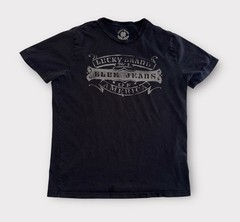 Lucky Brand T-Shirt Adult XL Charcoal Gray Short Sleeve Graphic Tee Spell Out