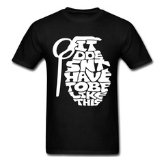 It doesn’t have to be like this….hand grenade T shirt Tee Protest activist