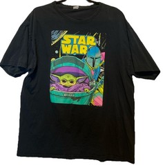 Star Wars The Mandalorian Din Djarin The Child Colorful T Shirt Sz XL Baby Yoda
