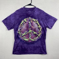 The Mountain Tree Frog Tie Dye Peace Shirt Men’s M Purple Nature Animals Hippie