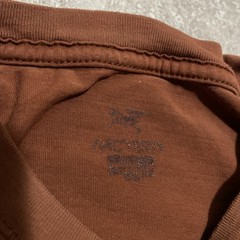 Arc’teryx Men’s T-Shirt Brown Logo Tee Short Sleeve Outdoor Cotton Medium