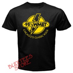 Wmet 95.5 Radio Men’s Black T-Shirt Size S-5XL