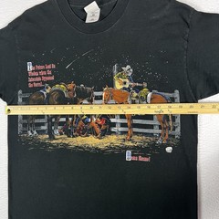 Vintage 90’s Cowboy Horse T-Shirt Size Large Made In USA Single Stitch 1995