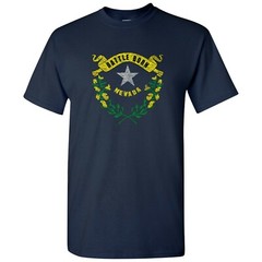 Nevada State Flag – Hometown Pride Local Souvenir Basic Cotton T-Shirt – Navy