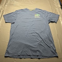 Howler Brothers T-Shirt Mens XXL Blue Double Sided Logo Print Outdoor Casual