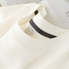 Men’s New Summer Waffle Round Neck Short Sleeve T-Shirt