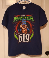 WWE 2018 Rey Mysterio Master of the 619 Wrestling T Shirt Blue Size M