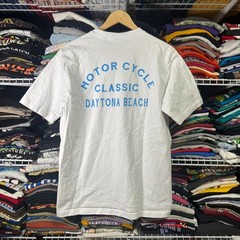 Modern Daytona beach motorcycle classic t shirt white L