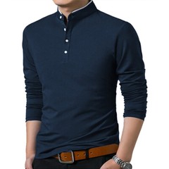 Zonbailon men’s long sleeve solid color Soft breathable bottomed shirt
