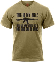 Coyote Brown Marine Corps Rifleman’s Creed M4A1 This Is My Rifle USMC T-Shirt