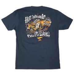Fasthouse Hot Wheels Full Tilt Midweight Tee Navy Blue Graphic T-Shirt Size XXL