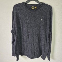 Polo Ralph Lauren Men’s Crew Neck Gray Solid Cotton Knit Logo T-Shirt 2XL
