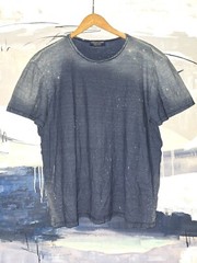 Cotton Citizen Indigo Blue Distressed T-Shirt Large