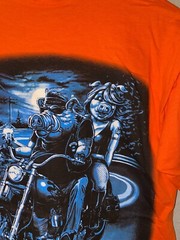 2009 Fayettevilla AK Arkansas Orange Motorcycle Biker Shirt Tee 2000s M Medium