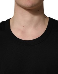 DOLCE & GABBANA T-shirt Black Cotton Sleeveless Men Tank Top IT46/US36/S 300usd