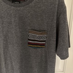 Beautiful Giant Men’s Large T-Shirt Single Breast Pocket Short Sleeve Blk Size L