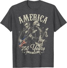 George Washington Lincoln Playing Guitar Abe Lincoln 250th T-Shirt