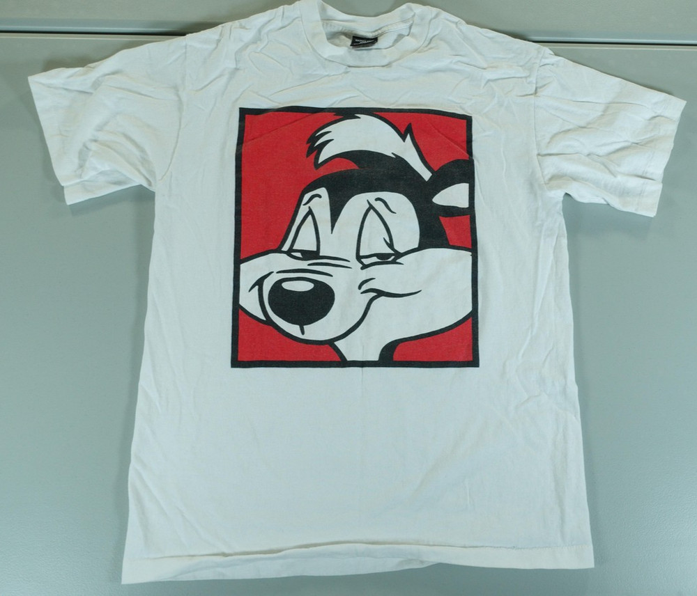 Vintage Warner Bros Studio Store Shirt Mens Large White Pepe Le Pew Tee 1995