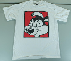 Vintage Warner Bros Studio Store Shirt Mens Large White Pepe Le Pew Tee 1995