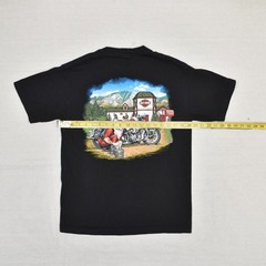 Harley Davidson Men’s T Shirt Santa Claus Cotton Black Size M Fairbanks Alaska