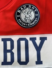 Bad Boy Entertainment Men’s Red Navy White Jersey T-Shirt Short Sleeve M