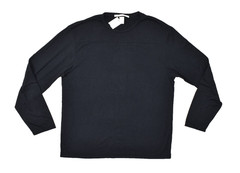 Perry Ellis Shirt Mens XL Black Long Sleeve Crew Neck Principles Tee New