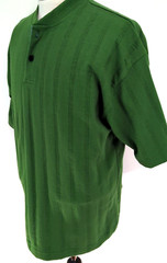 VTG 80s 90s COLUMBIAKNIT Henley T-Shirt Men’s Size M Green Ribbed USA MADE ~NEW*